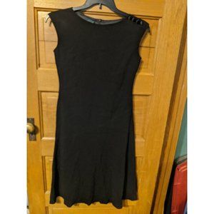 Ralph Lauren Size 2 Sleeveless Dress Black Lined Fit Flare